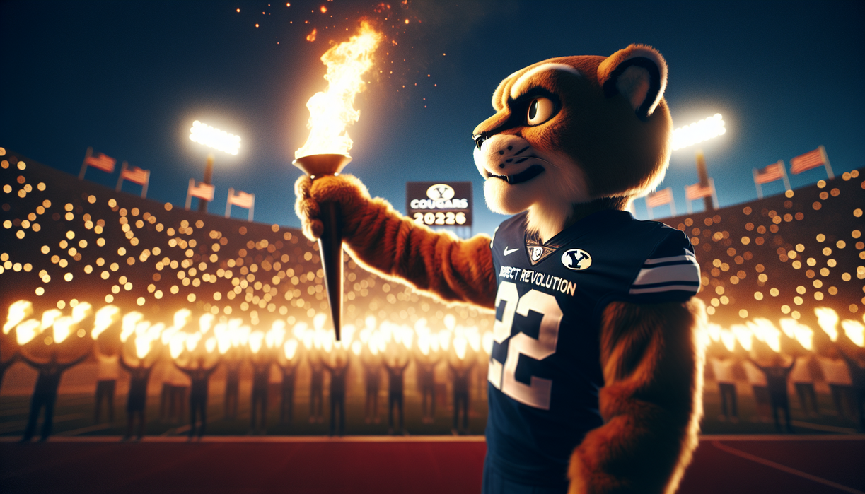 alt_text: BYU Cougars 2026: Sparking a Respect Revolution campaign with bold, dynamic visuals.