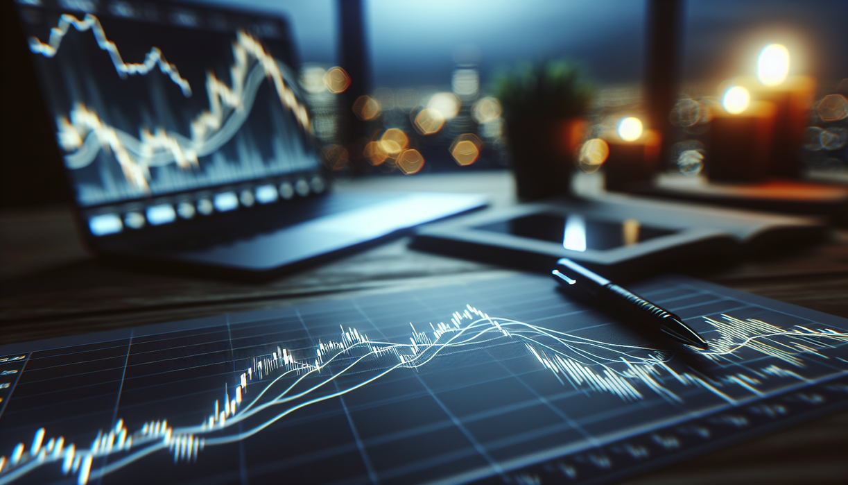 alt_text: "Stock chart showing RFI dipping below its 200-day moving average line."