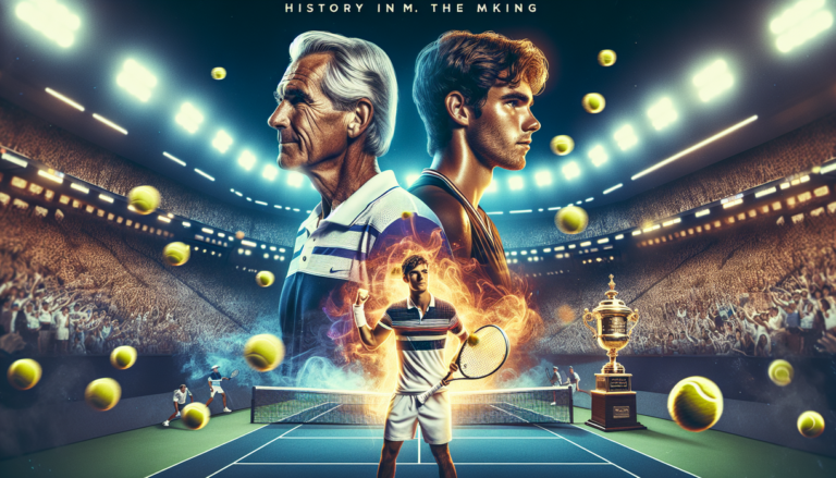 alt_text: Djokovic and Alcaraz face off in an intense tennis final match.