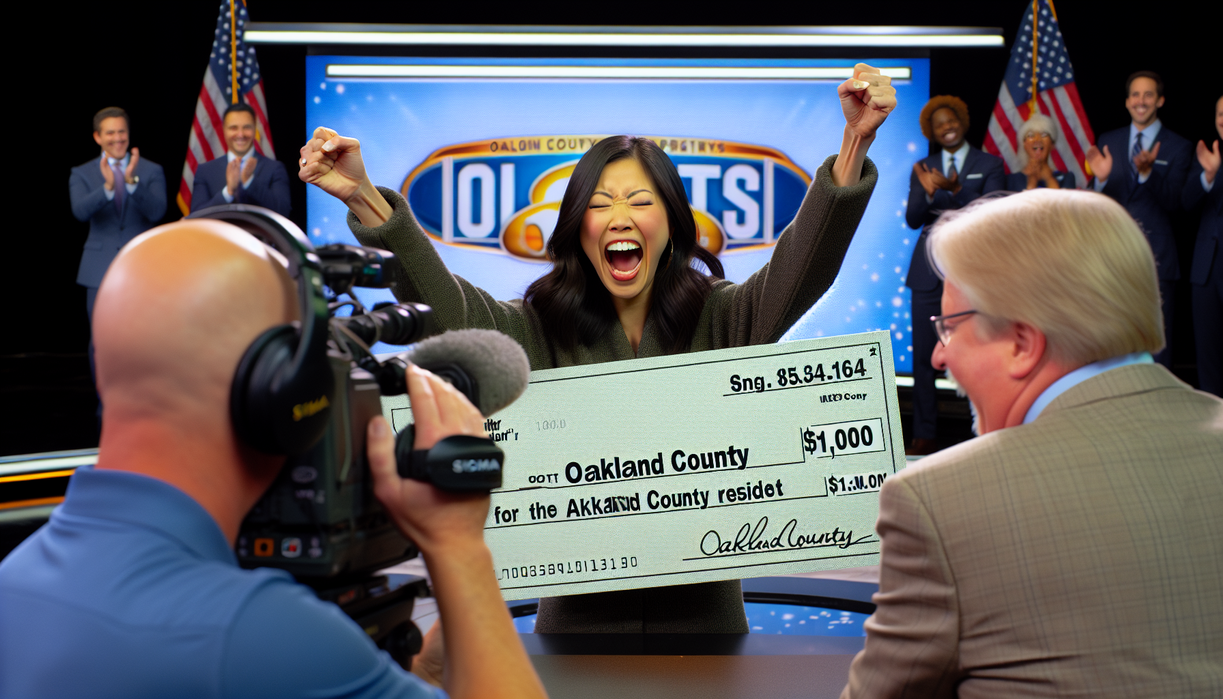alt_text: Oakland County resident wins $1M lottery, causing excitement and surprise in local news.