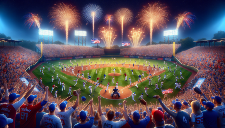 alt_text: A futuristic baseball stadium hosts a thrilling game as fans eagerly bet on the 2026 MLB season.