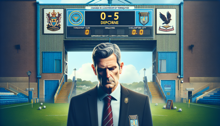 alt_text: "Torquay United faces challenges after Wotton's exit, prompting uncertain future paths."